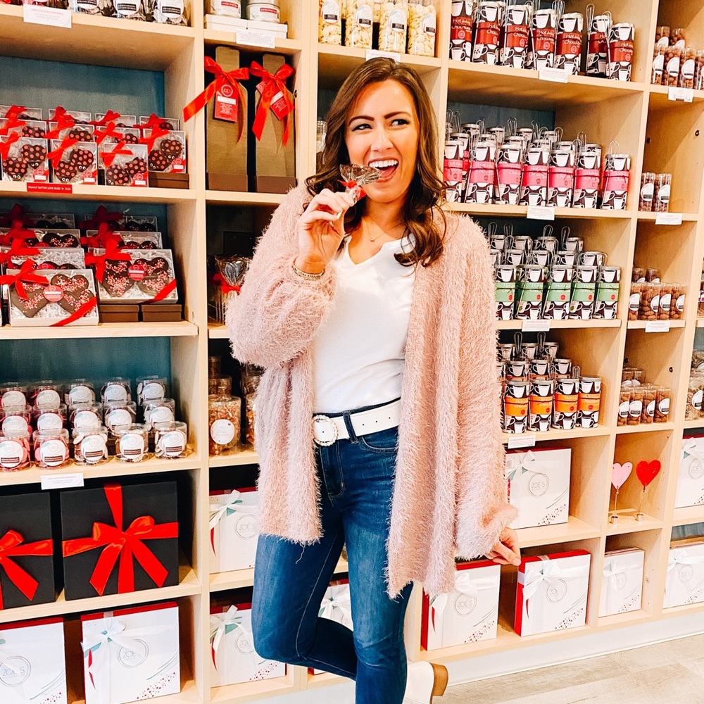 Pink Fuzzy Cardigan